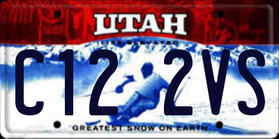 UT license plate C122VS