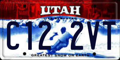 UT license plate C122VT