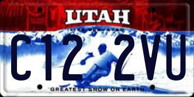 UT license plate C122VU