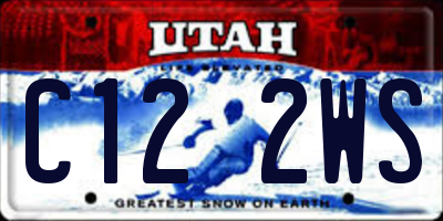 UT license plate C122WS