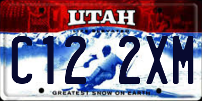 UT license plate C122XM