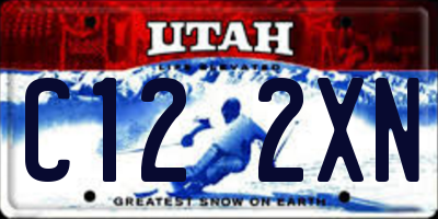 UT license plate C122XN