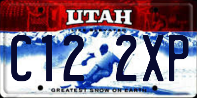 UT license plate C122XP