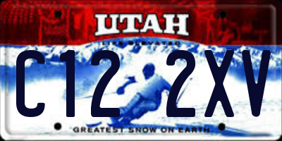 UT license plate C122XV