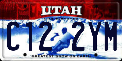 UT license plate C122YM