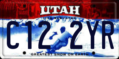 UT license plate C122YR