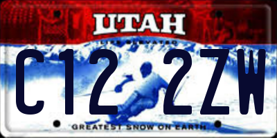 UT license plate C122ZW