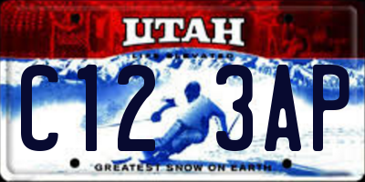 UT license plate C123AP
