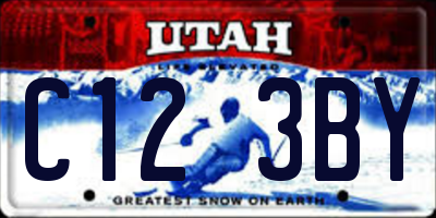 UT license plate C123BY