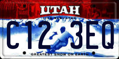 UT license plate C123EQ