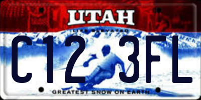 UT license plate C123FL