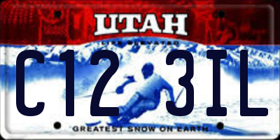 UT license plate C123IL