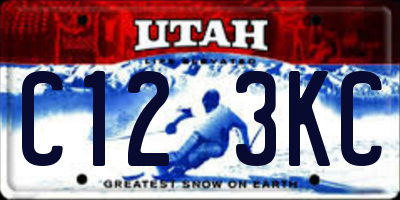 UT license plate C123KC