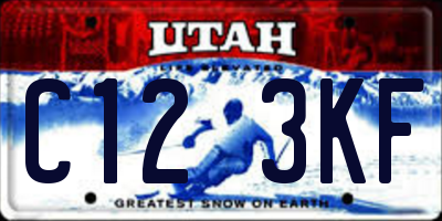 UT license plate C123KF