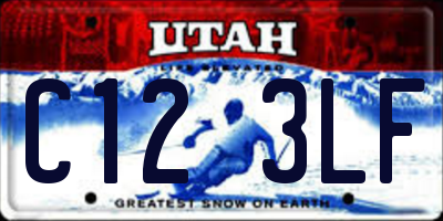 UT license plate C123LF