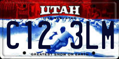 UT license plate C123LM