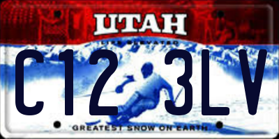 UT license plate C123LV