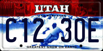 UT license plate C123OE