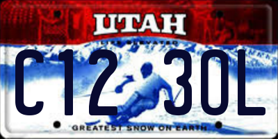 UT license plate C123OL