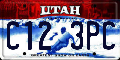 UT license plate C123PC