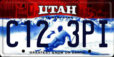UT license plate C123PI
