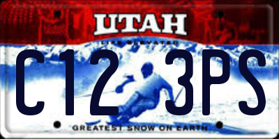 UT license plate C123PS