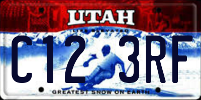 UT license plate C123RF