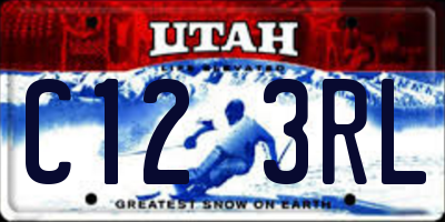 UT license plate C123RL