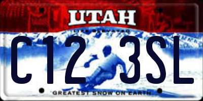 UT license plate C123SL