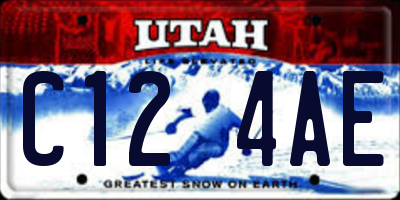 UT license plate C124AE