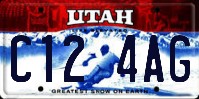 UT license plate C124AG
