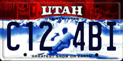 UT license plate C124BI