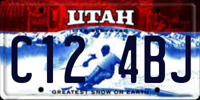 UT license plate C124BJ