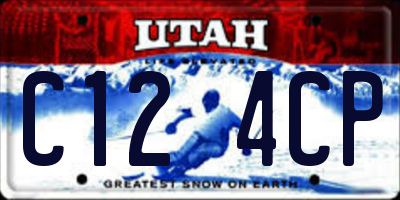 UT license plate C124CP