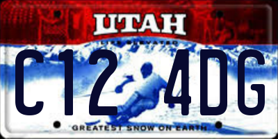 UT license plate C124DG