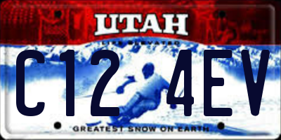 UT license plate C124EV