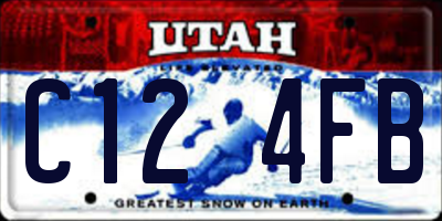 UT license plate C124FB