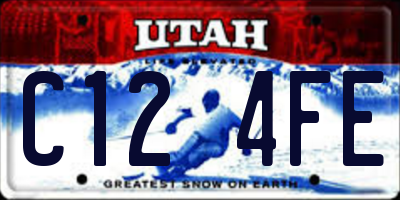 UT license plate C124FE