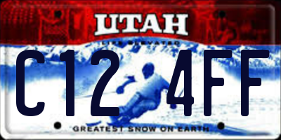 UT license plate C124FF