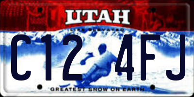 UT license plate C124FJ