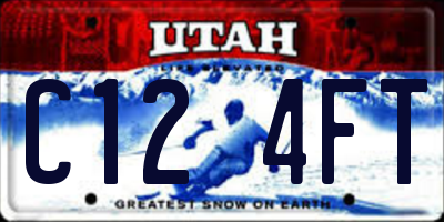 UT license plate C124FT