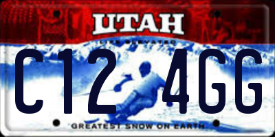 UT license plate C124GG