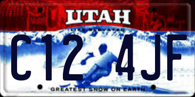 UT license plate C124JF