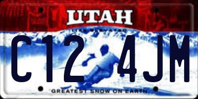 UT license plate C124JM