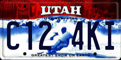UT license plate C124KI