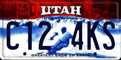 UT license plate C124KS