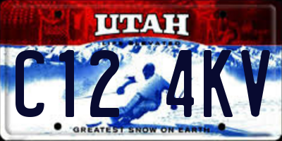 UT license plate C124KV