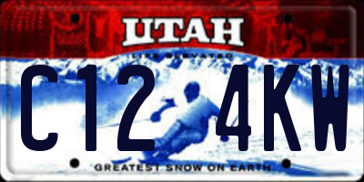 UT license plate C124KW