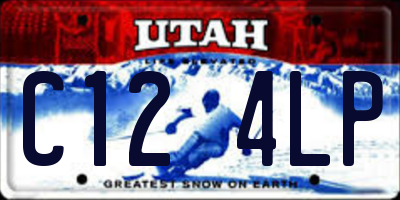 UT license plate C124LP