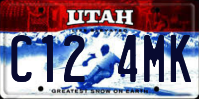 UT license plate C124MK
